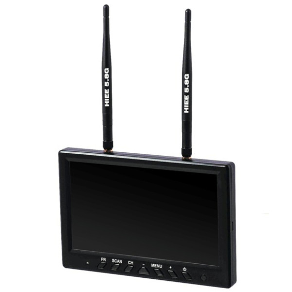 Дисплей FPV 7" HIEE RM5833B з двома приймачами 5.8GHz 32 канали та акумулятором